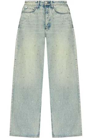 RAG&BONE Rhinestone-embellished cotton jeans