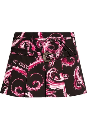 VERSACE Abstract-pattern print mini skirt