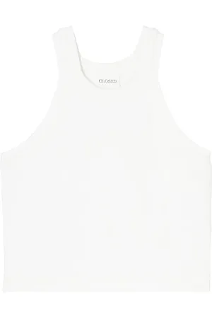 Closed Ribbed organic-cotton tank top