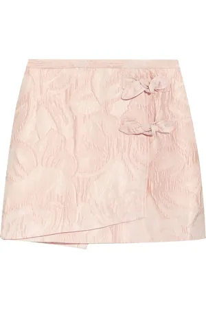 Ganni Bow-detailing cloqu?? skort