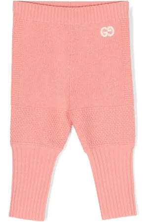 Gucci Logo-embroidered wool leggings
