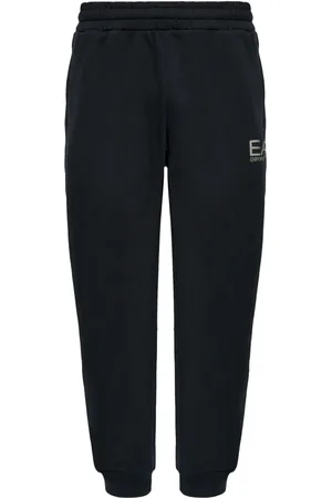 EA7 Logo-print cotton track pants