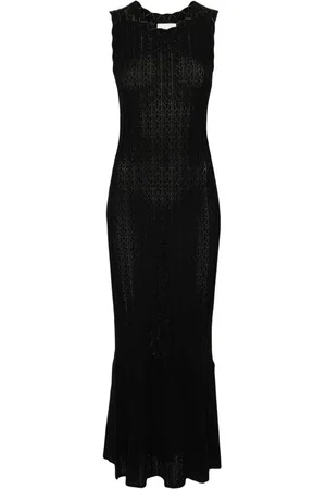 Loulou Studio Molino open-knit maxi dress
