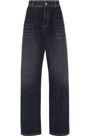 Brunello Cucinelli High-rise wide-leg jeans