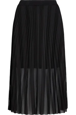 Karl Lagerfeld Pleated mesh midi skirt