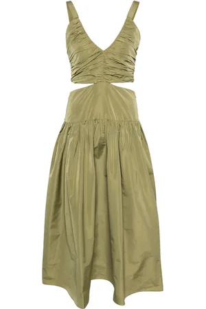 Maje Cut-out taffeta maxi dress