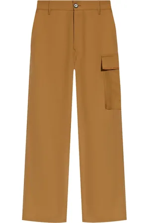 Marni Logo-embroidered cargo trousers