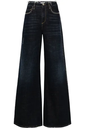 Dorothee Schumacher Stud-embellished wide-leg jeans