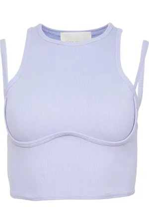 FLEUR DU MAL Strappy ribbed tank top