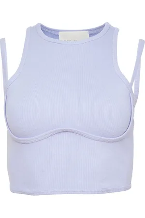 FLEUR DU MAL Strappy ribbed tank top