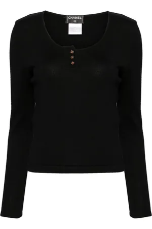 CHANEL 2000 ribbed-knit jumper