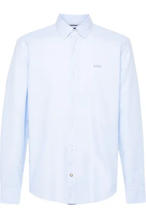 HUGO BOSS Logo-embroidered cotton shirt