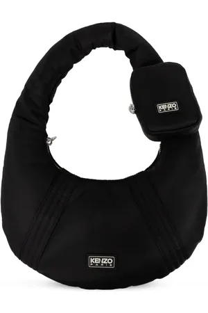Kenzo Logo-appliqu?? ribbed-detail shoulder bag