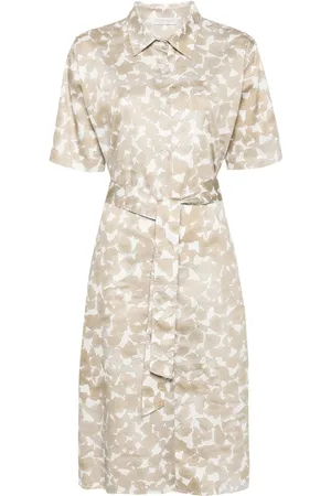 LE TRICOT PERUGIA Abstract-pattern shirt dress