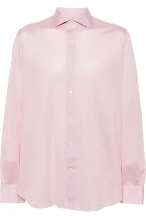 MAZZARELLI Spread-collar cotton shirt