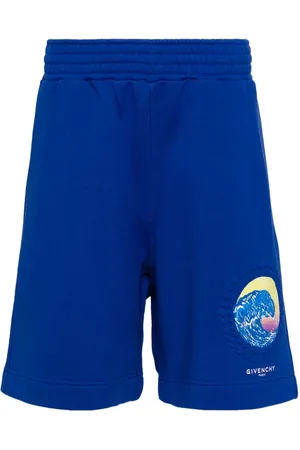 Givenchy Wave-print cotton track shorts