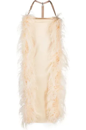 Sportmax Ussita feather-trim midi dress