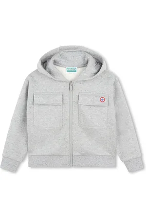 Kenzo Floral-embroidered zip-up hoodie