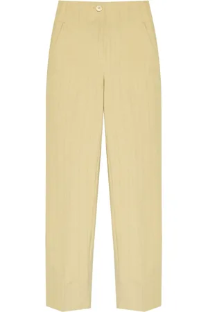 Ganni High-waisted striped trousers