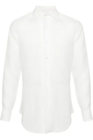BRIONI Classic-collar linen shirt