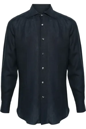 BRIONI Classic-collar linen shirt