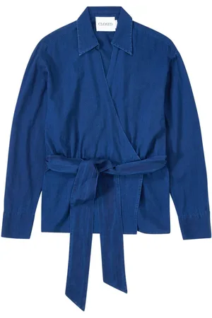 Closed Belted Wrap Blouse