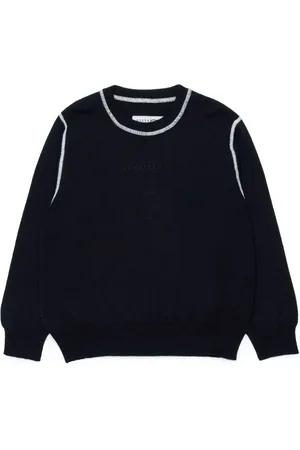 Maison Margiela Contrasting-stitching crew-neck jumper