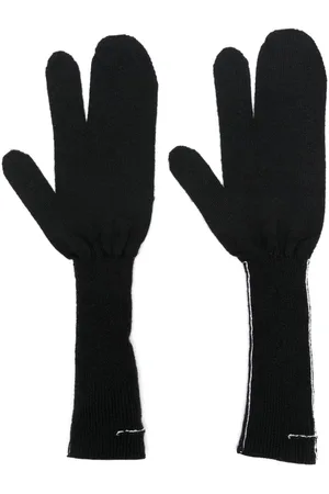 Maison Margiela Stripe-detail knitted gloves