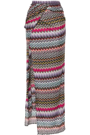 Missoni Zigzag-woven wrap maxi skirt