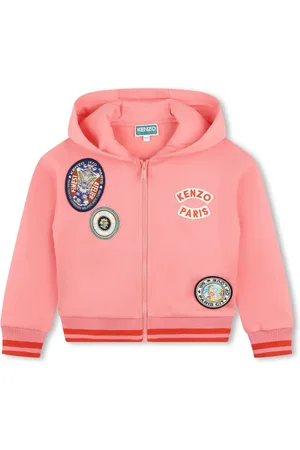 Kenzo Logo patches zipped hoodie