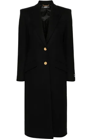 VERSACE Single-breasted wool-blend coat
