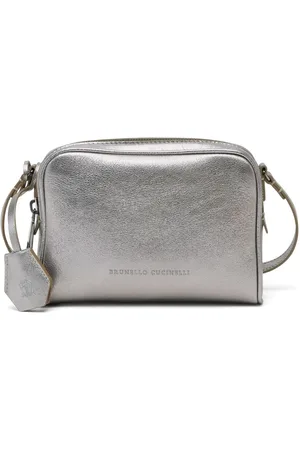 Brunello Cucinelli Logo-tag leather crossbody bag