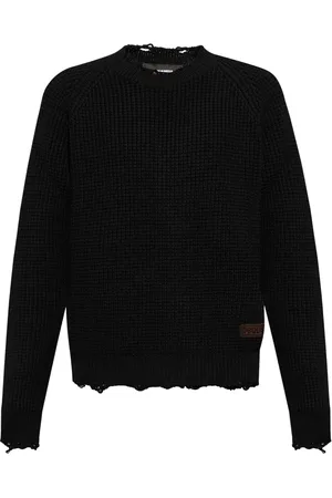 Dsquared2 Logo-patch waffle-knit jumper