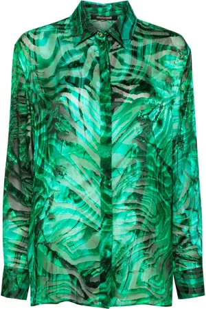 Roberto Cavalli Abstract-print devor?? shirt