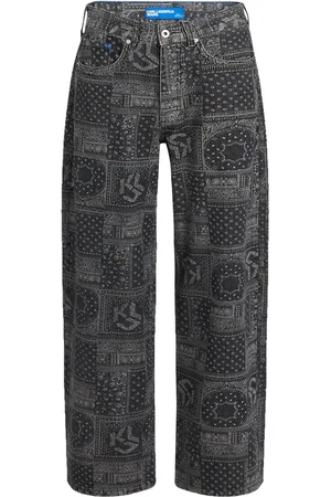 Karl Lagerfeld Bandana-print boyfriend jeans