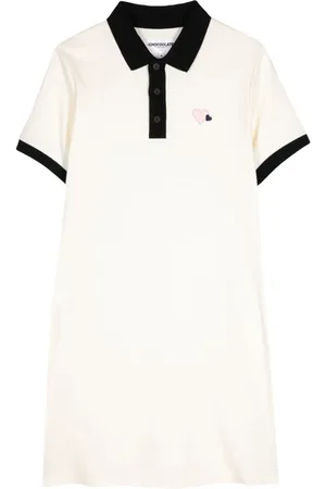 Chocoolate Contrasting-collar polo dress