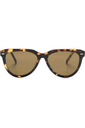 Miu Miu Tortoiseshell-effect round sunglasses