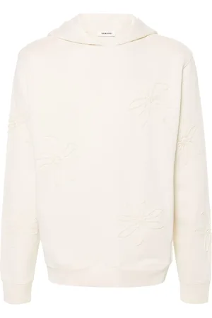 Sandro Floral-embroidered jersey hoodie