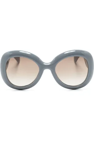 Moschino Logo-embossed oversize-frame sunglasses