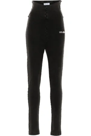 The Attico Logo-lettering high-rise leggings