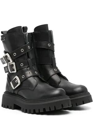 MONNALISA Buckle-detail leather boots