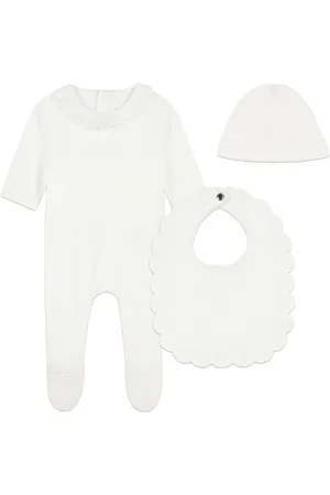 Chloé Ruffle-detail organic cotton babygrow set
