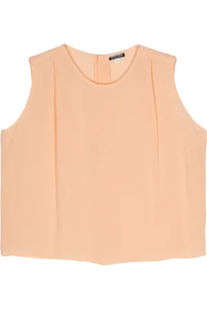 Giorgio Armani 1990s pleat-detail silk blouse