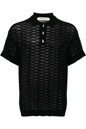 Namacheko Textured finish sheer polo shirt