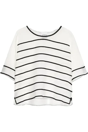 Edward Achour Paris Striped silk T-shirt