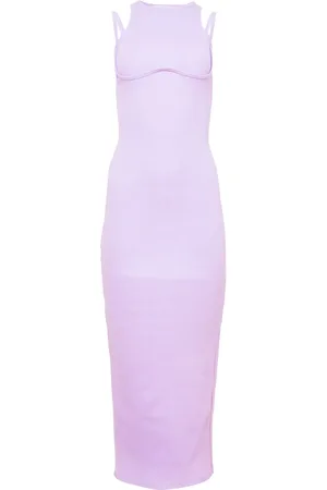 FLEUR DU MAL Strappy ribbed maxi dress