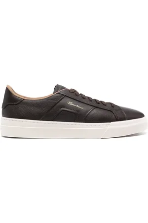 santoni Lace-up leather sneakers