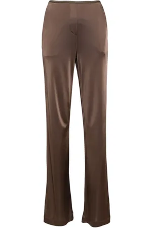 Helmut Lang Satin-finish flared trousers