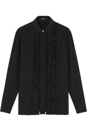 VERSACE Ruffled silk shirt