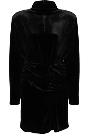 Ilkyaz Ozel Gathered velvet minidress